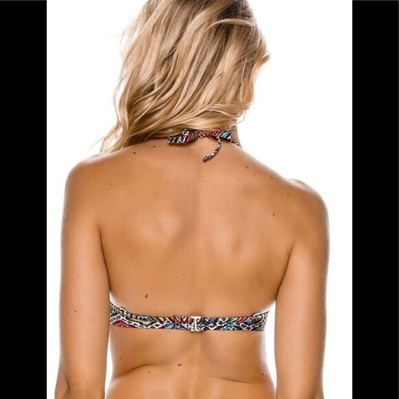 ROXY multicolored wrap bikini top. NWT - Picture 9 of 10